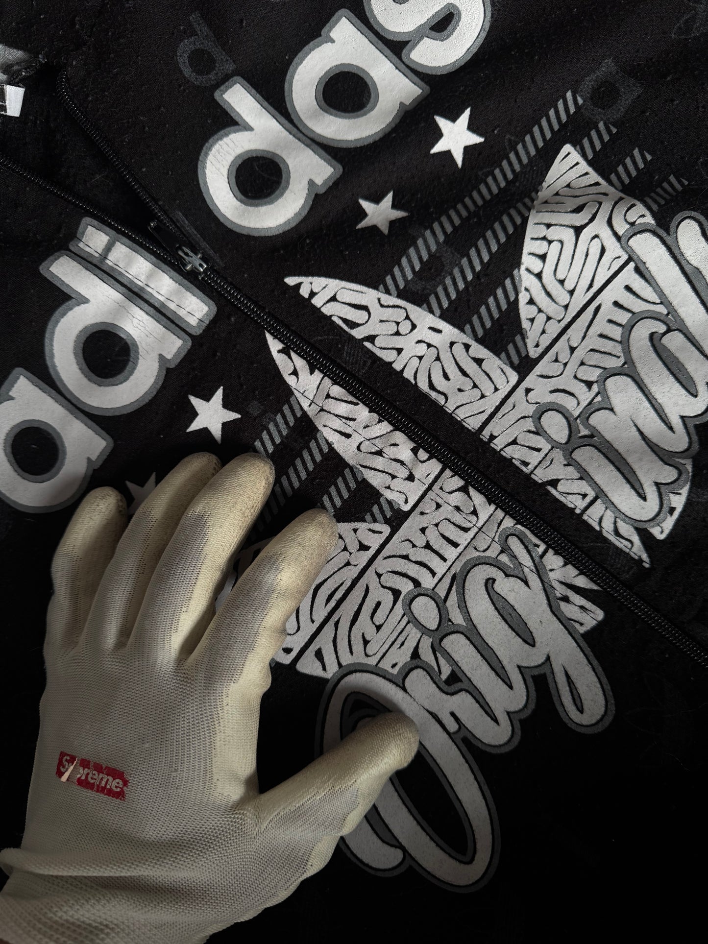 ✱ HOODIE ADDIAS ZIP BLACK STYLE 2000’S BOX LOGO ✱