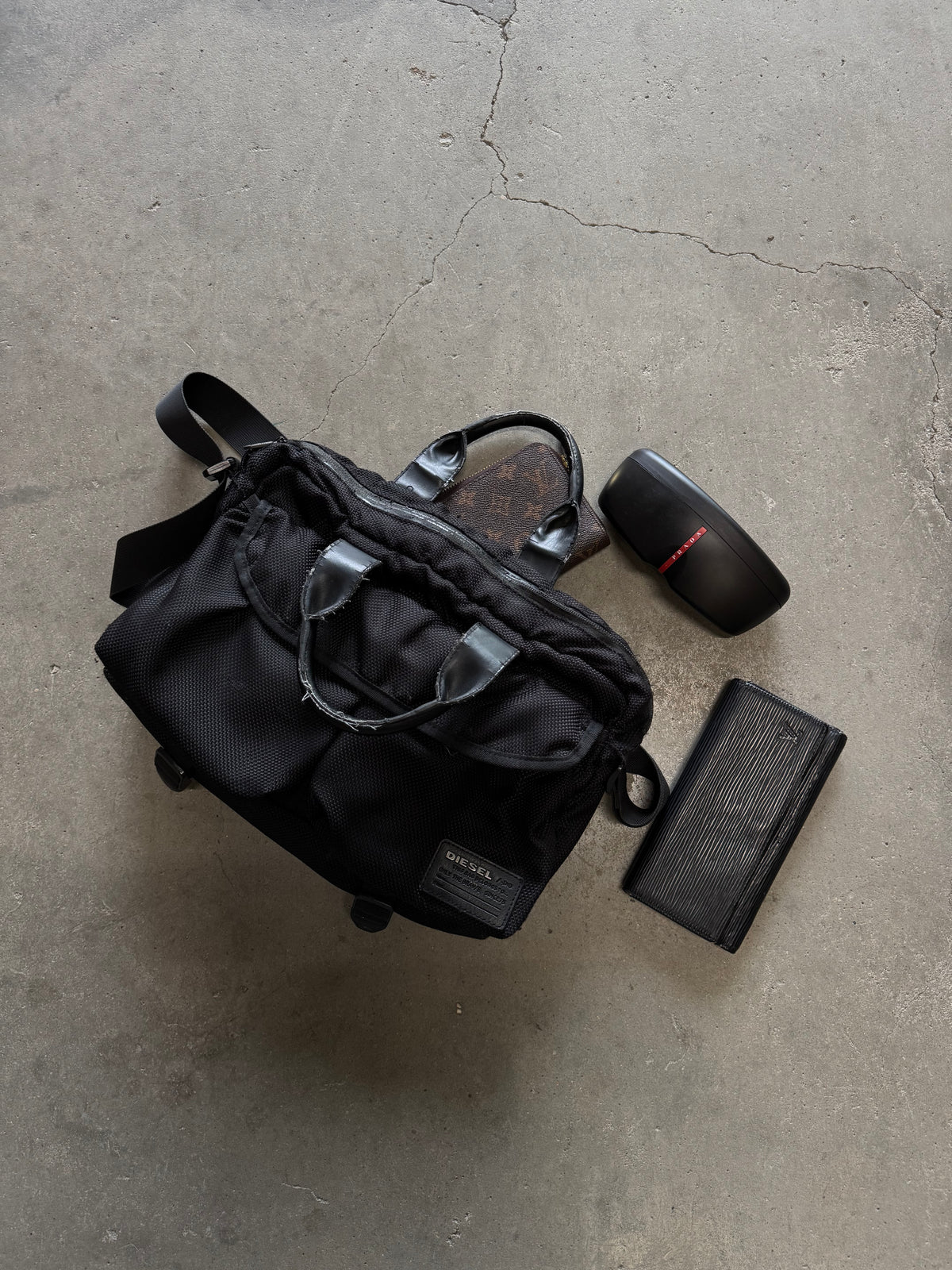 ✱ DIÉSEL HELMET VINTAGE BAG TACTIC F-CLÓSE BRIEFCASE OG ✱