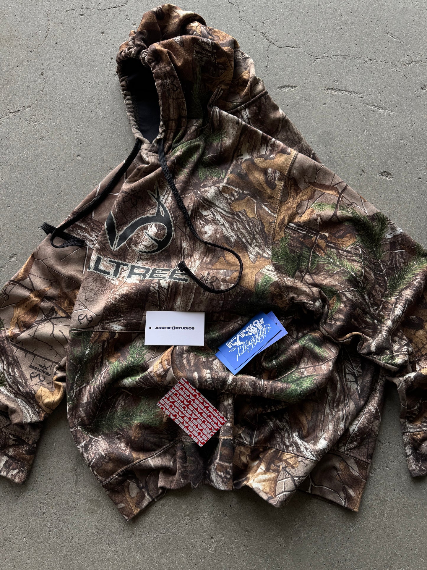 ✱ REALTREE USA PULLOVER HUNTING FLEECE HOODIE BOX LOGO VINTAGE OG ✱