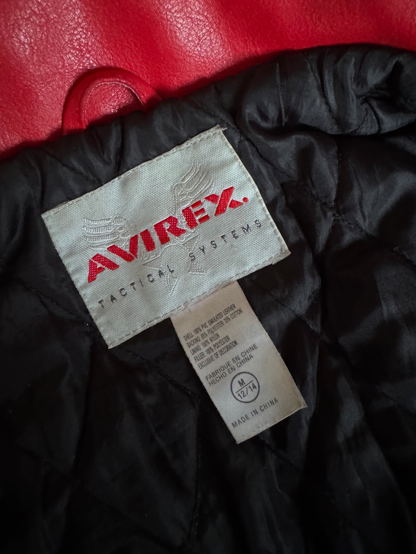 ✱ AVIREX NEW YORK BOMBER JACKET EN CUERO OG RED 2000’S EDICION 1&1 ✱