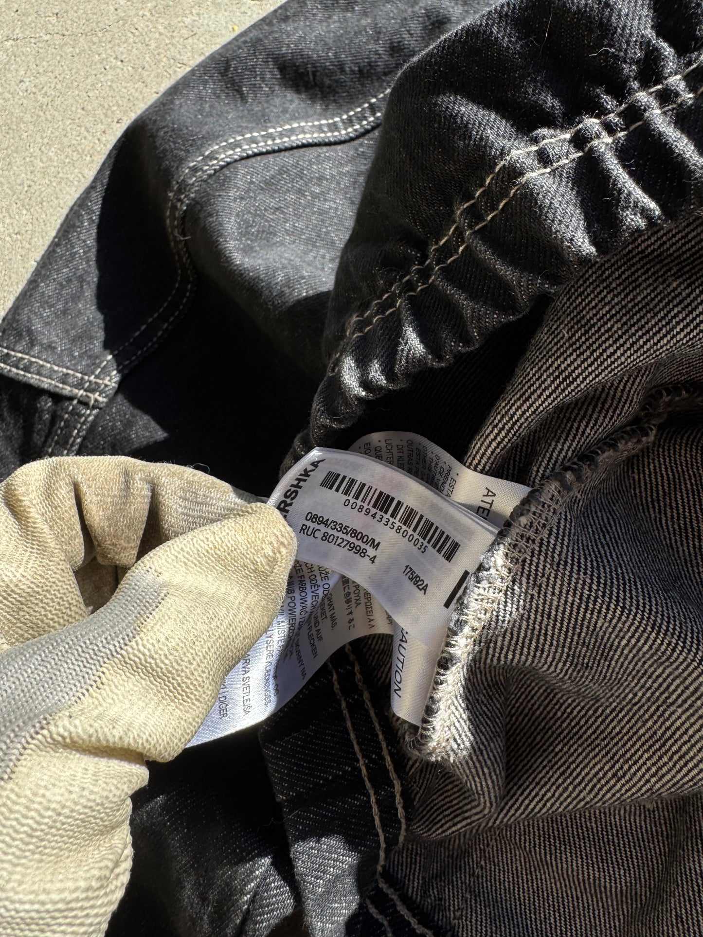 ✱ BERSHKA HOODED DENIM JACKET IN BLACK PESADA OG ✱