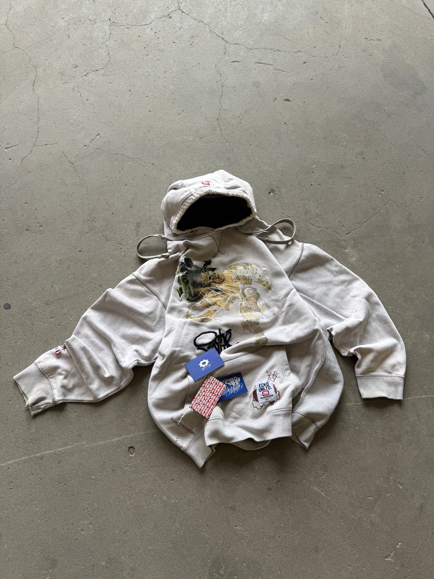 ✱ ECKO UNTLD ZIPPER WHITE VINTAGE 1&1 OG ✱