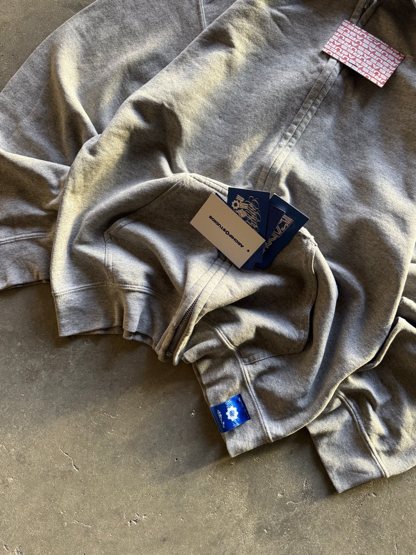 ✱ GILDAN HALF ZIPPER GRIS CUSTOM ARCHIFSTUDIOS OG ✱