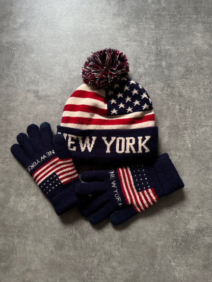 ✱ BEANIE & GUANTES NEW YORK U.S 2000’S OG ✱