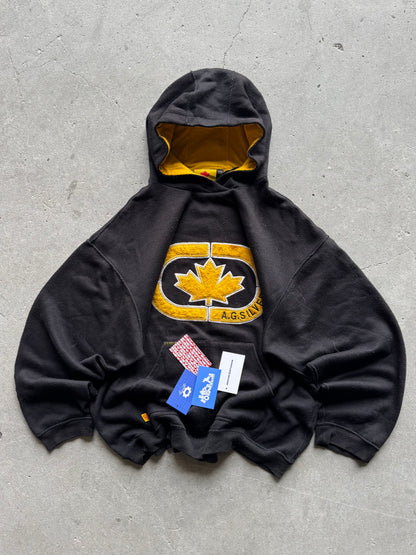✱ BOMBER HOODIE A.G.SILVER CANADÁ BLACK 2000’S OG ✱