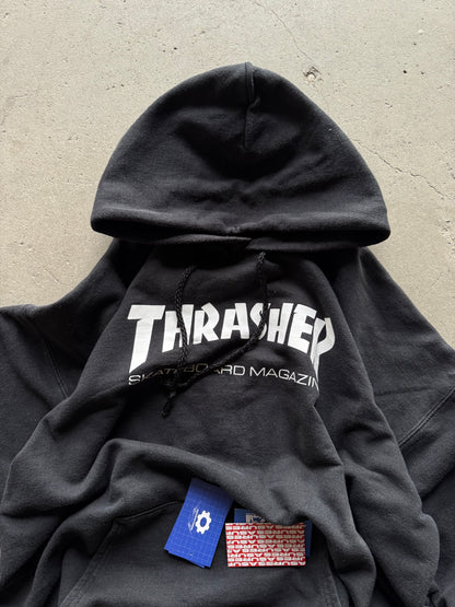 ✱ THRASHER MAGAZINE HOODIE SKATE FIT BLACK OUT OG ✱