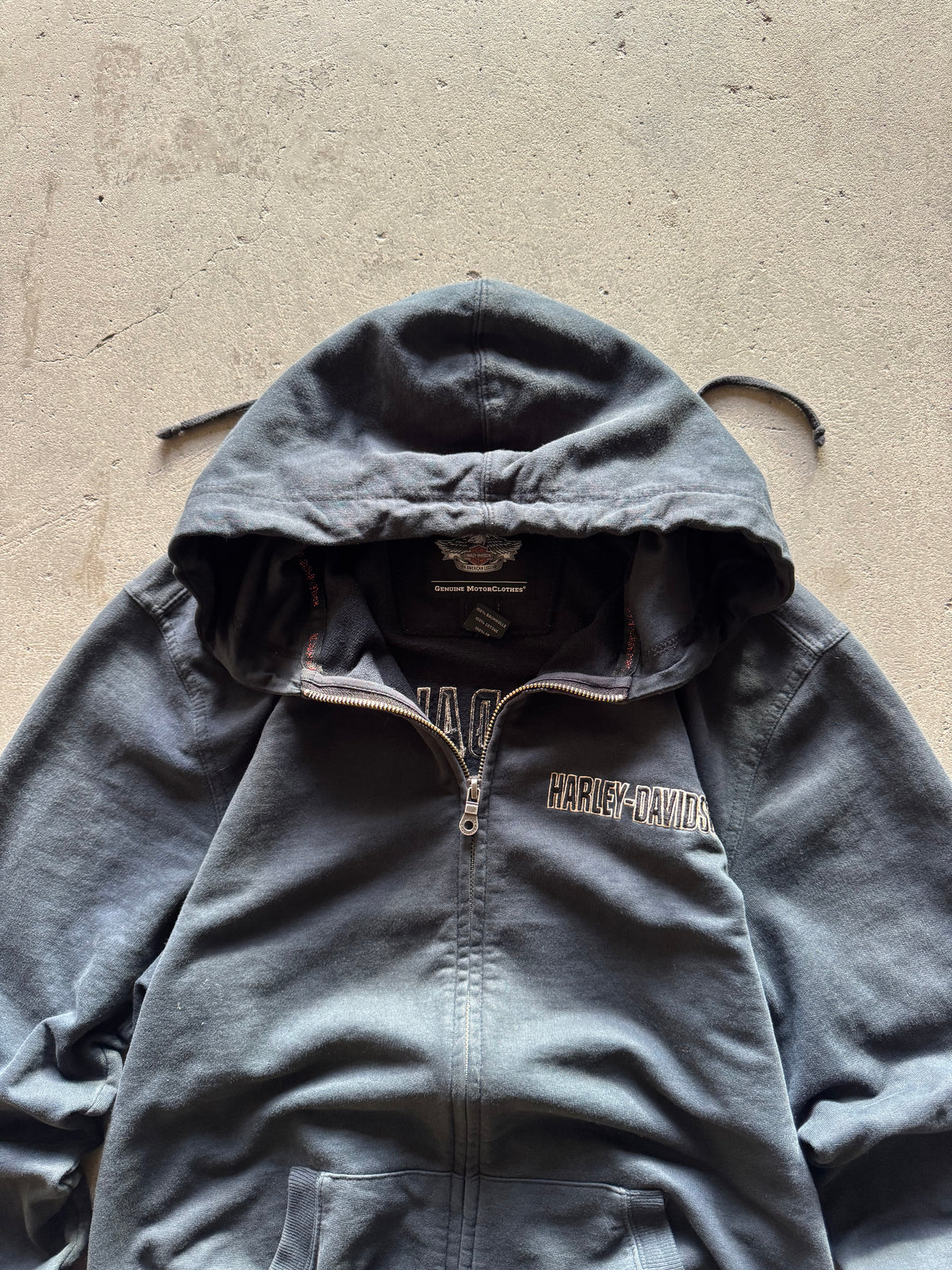 ✱ HARLEY DAVIDSON VINTAGE FULL ZIPPER BOX LOGO OG ✱