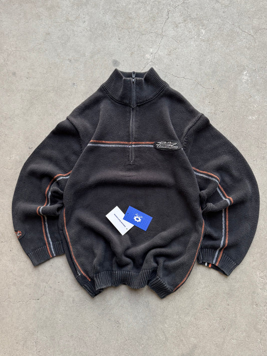 ✱ HARLEY DAVIDSON VINTAGE HALF ZIP-UP KNIT SUÉTER OG ✱