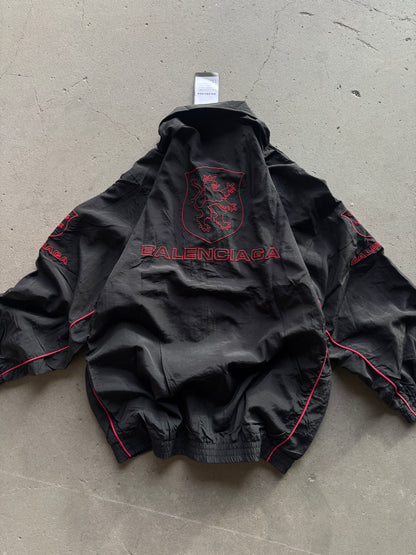 ✱ TRUCKER BALENCIAGA LION CLUB BOMBER JACKET RED AND BLACK ✱
