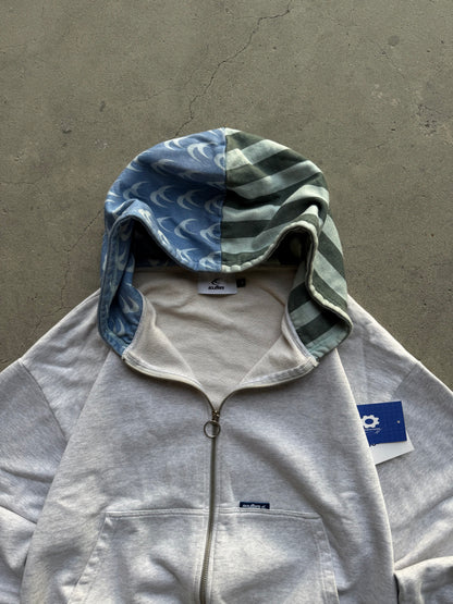✱ SCUFFERS NOWHERE GREY MALANGE ZIPPED HOODIE OG ✱