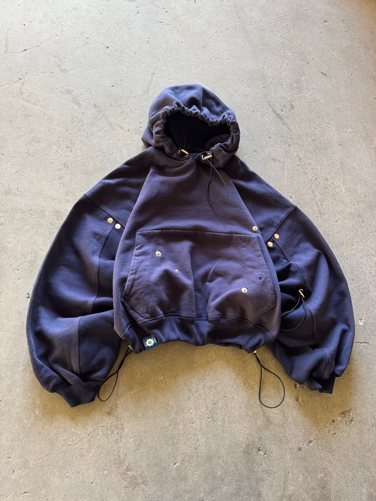 ✱ ARCHIF BAT HOODIE 1&1 DOUBLE WIDTH AZUL OSCURO OG ✱