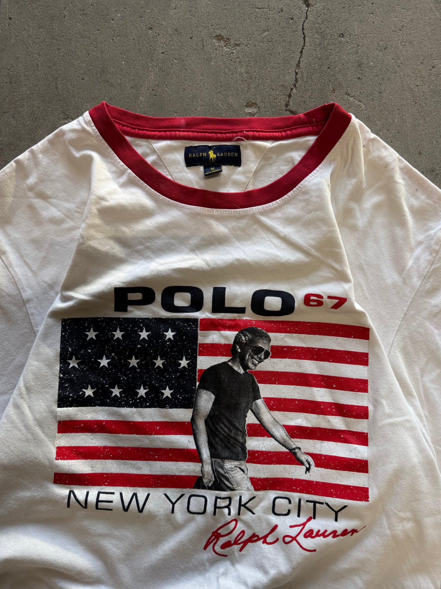 ✱ T-SHIRT POLO RALPH LAUREN BOX LOGO U.S NEW YORK CITY OG ✱