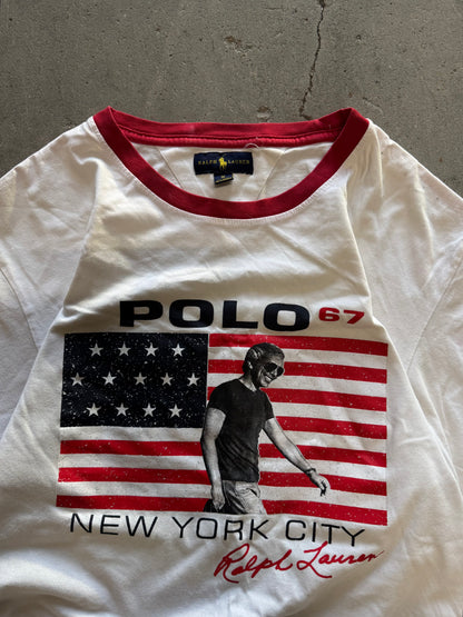 ✱ T-SHIRT POLO RALPH LAUREN BOX LOGO U.S NEW YORK CITY OG ✱