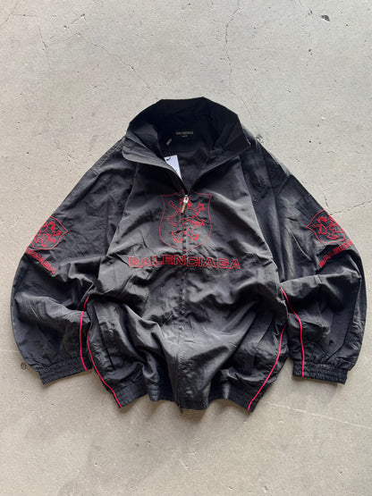✱ TRUCKER BALENCIAGA LION CLUB BOMBER JACKET RED AND BLACK ✱