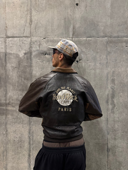 ✱ HARD ROCK CAFÉ PARIS 90’S LEATHER JACKET OG ✱