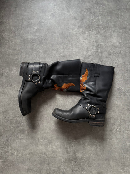 ✱ BOOTS HARLEY DAVIDSON RARE LEATHER TEXANAS OG ✱
