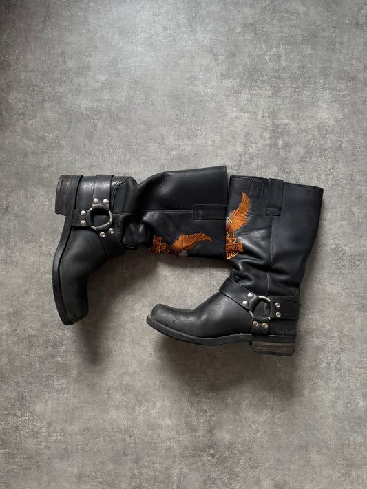 ✱ BOOTS HARLEY DAVIDSON RARE LEATHER TEXANAS OG ✱