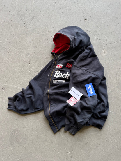 ✱ HARD ROCK CAFÉ 90’S ZIP-UP HOODIE BLACK BOX LOGO OG ✱