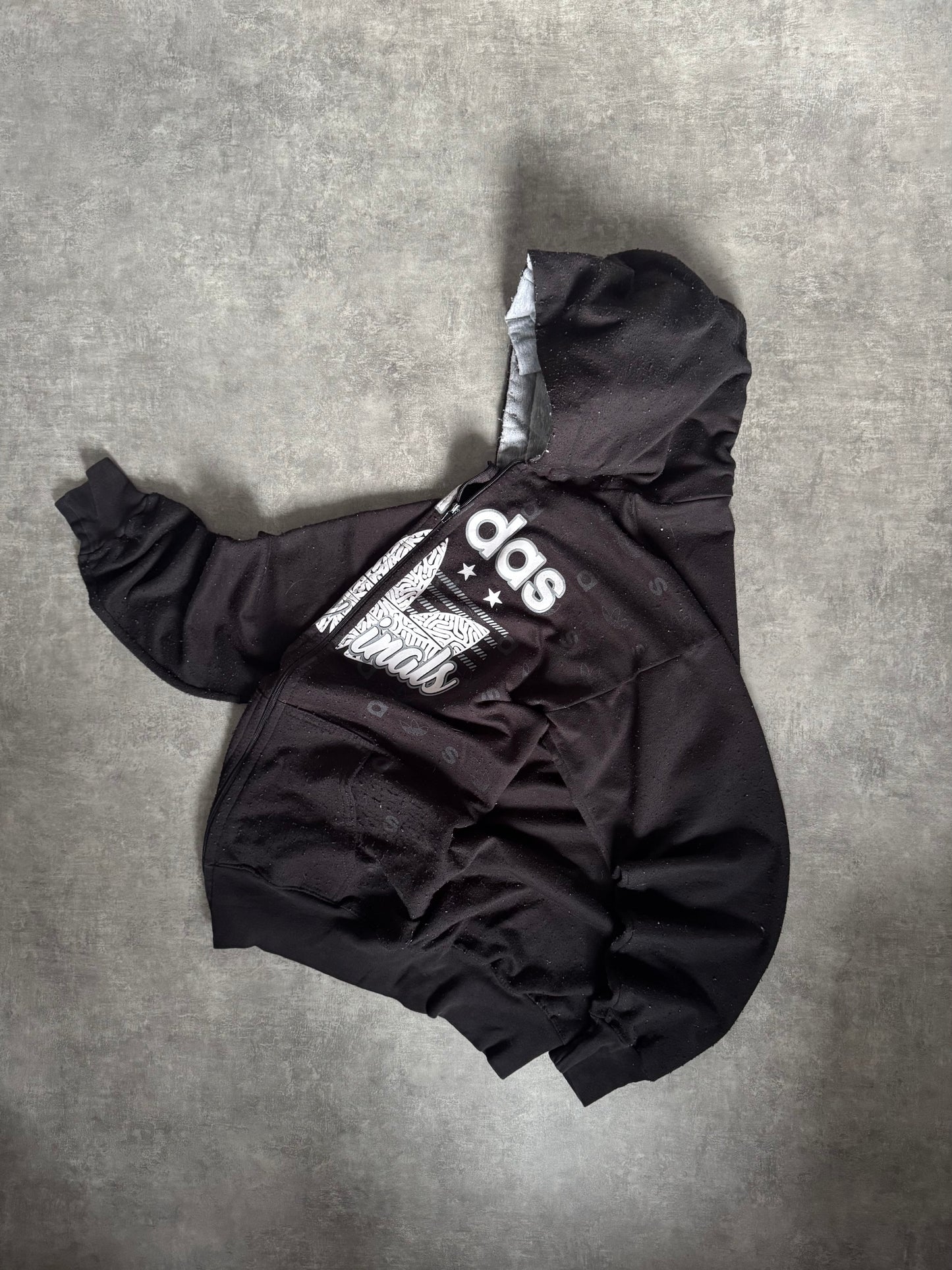 ✱ HOODIE ADDIAS ZIP BLACK STYLE 2000’S BOX LOGO ✱