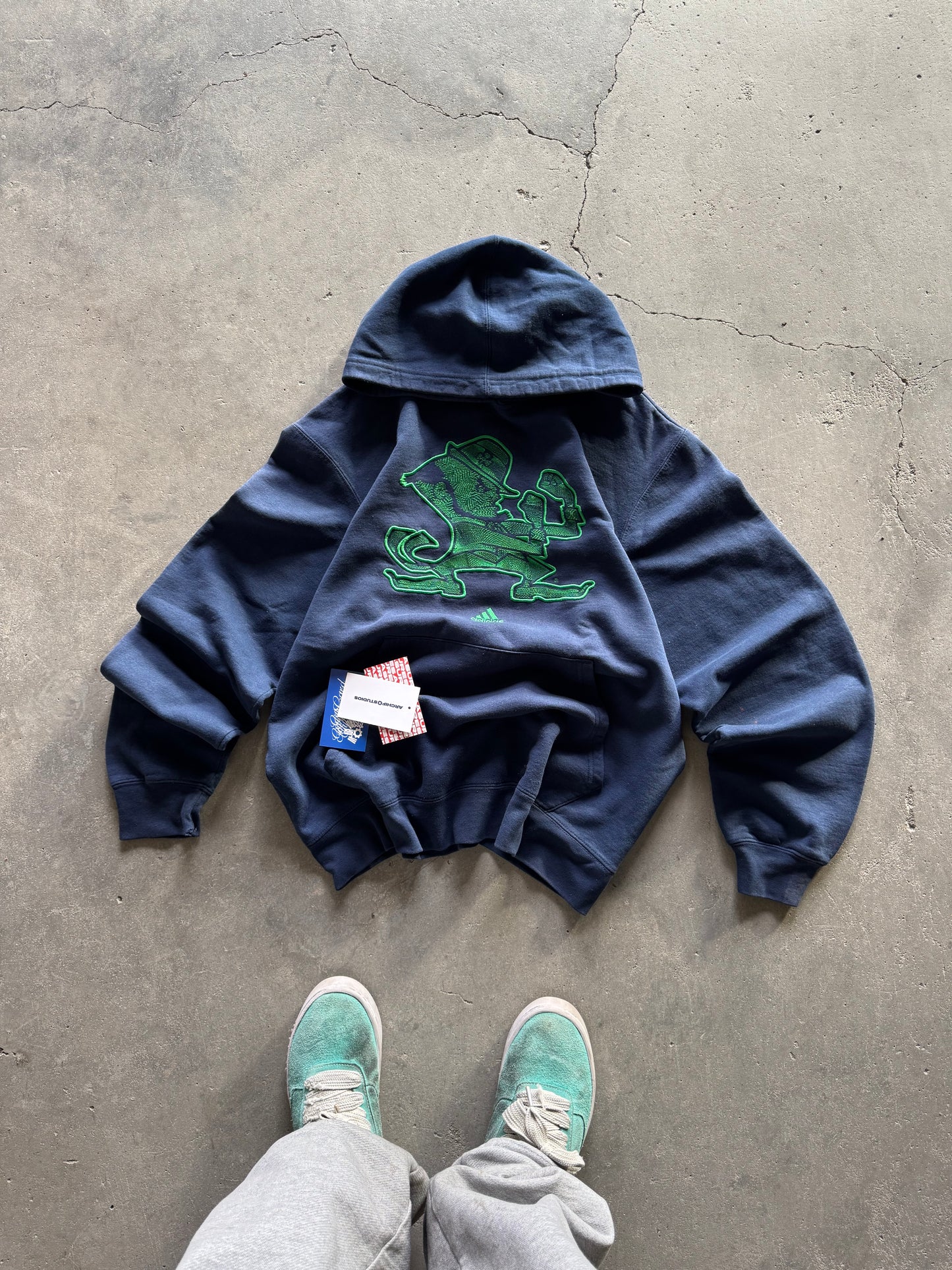 ✱ ADIDAS NOTRE DAME FIGHTING IRISH BOX LOGO 90’S OG