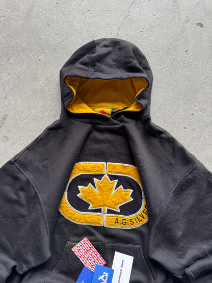 ✱ BOMBER HOODIE A.G.SILVER CANADÁ BLACK 2000’S OG ✱
