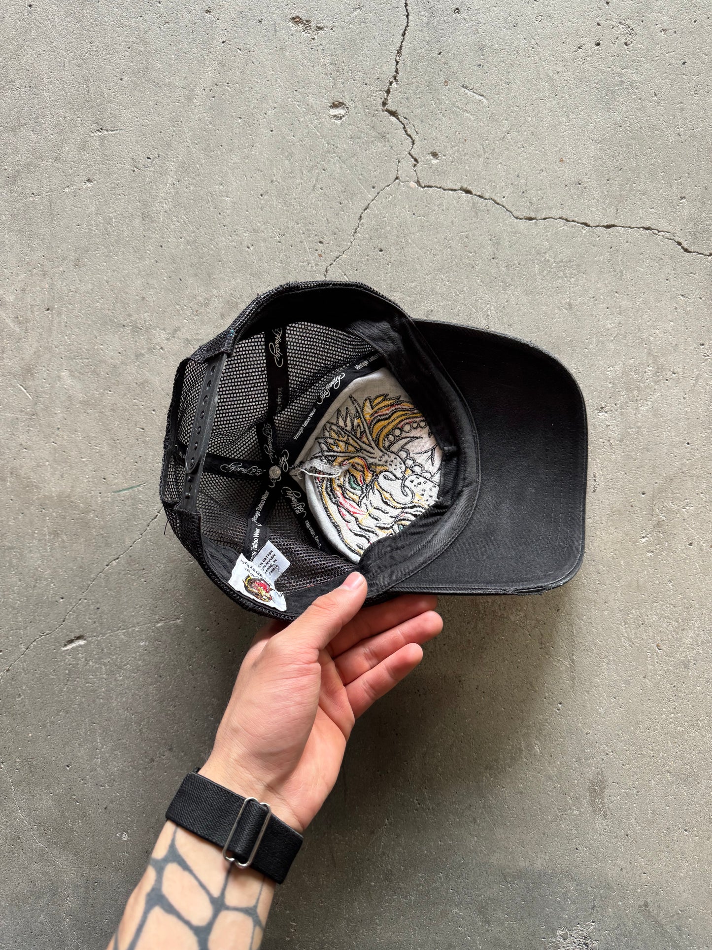 ✱ ED HARDY HAT HARDY BOX LOGO TIGER 2000’S OG ✱