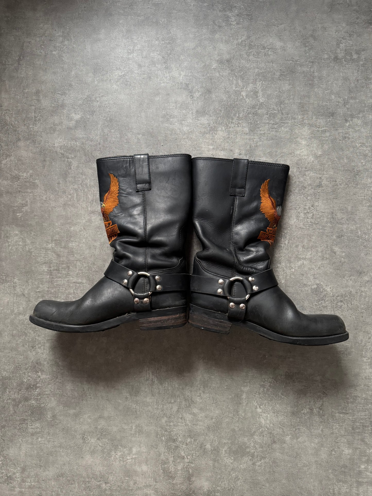 ✱ BOOTS HARLEY DAVIDSON RARE LEATHER TEXANAS OG ✱