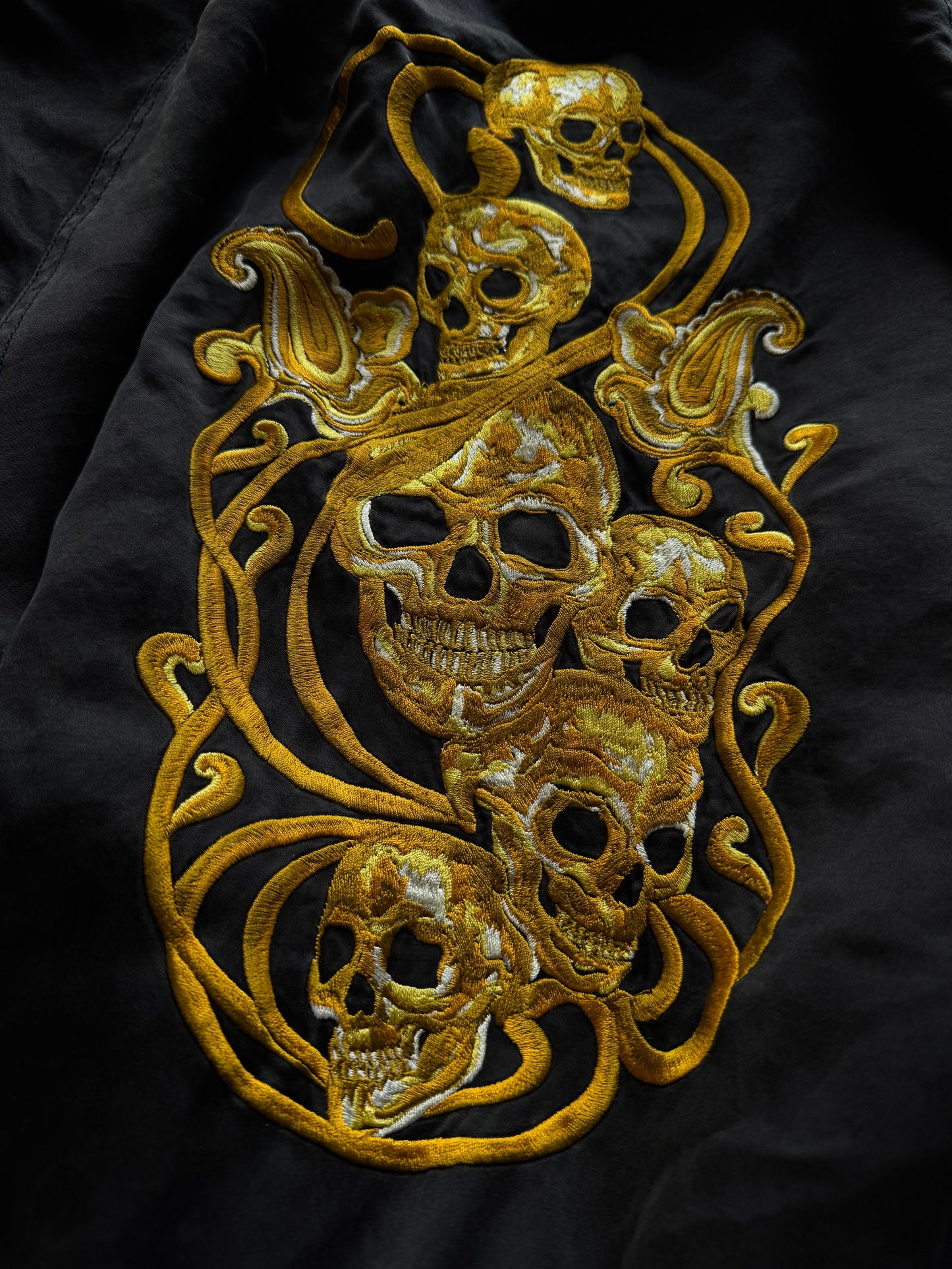 ✱ ALEXANDER MCQUEEN SILK SKULL 17SS EMBROIDERED BOMBER JACKET OG ✱