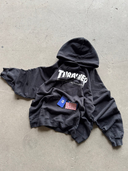 ✱ THRASHER MAGAZINE HOODIE SKATE FIT BLACK OUT OG ✱