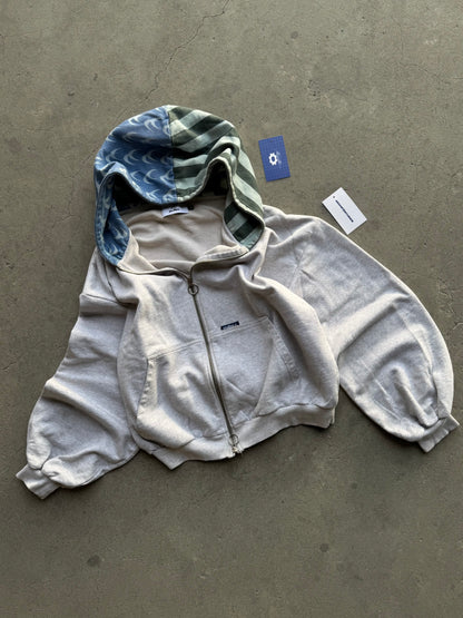 ✱ SCUFFERS NOWHERE GREY MALANGE ZIPPED HOODIE OG ✱