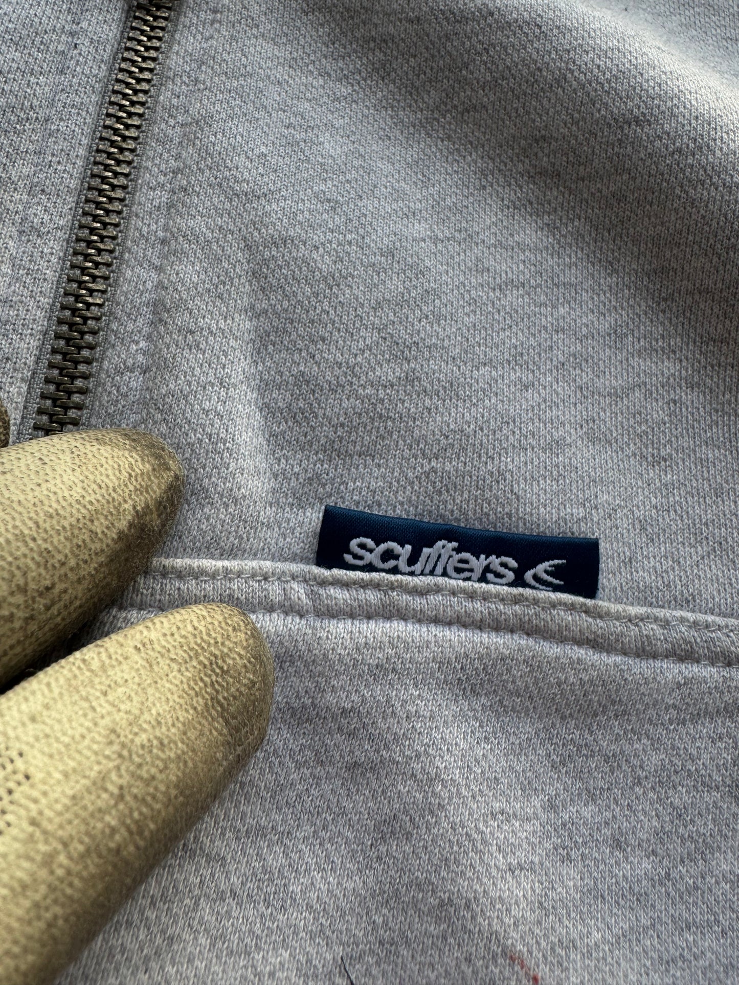 ✱ SCUFFERS NOWHERE GREY MALANGE ZIPPED HOODIE OG ✱