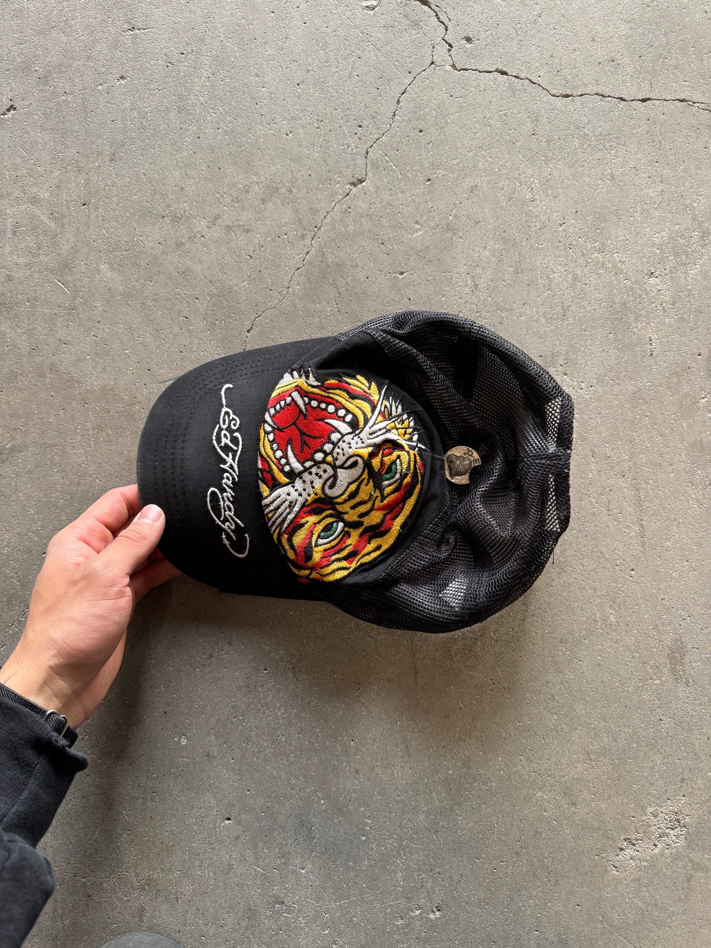 ✱ ED HARDY HAT HARDY BOX LOGO TIGER 2000’S OG ✱