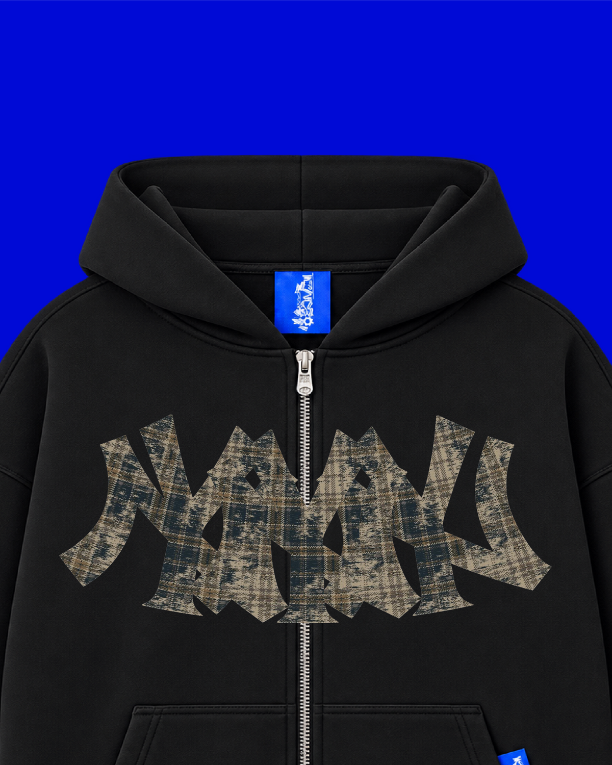 ✱ FULL ZIP HOODIE BOX LOGO  3NY PLAID CAMO OG ✱