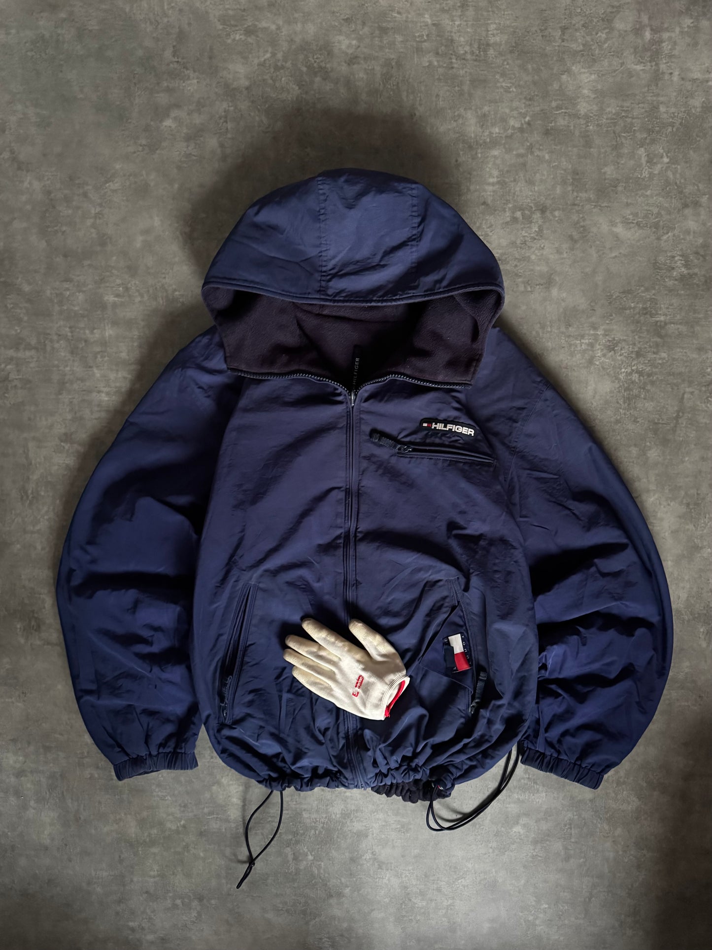 ✱ TOMMY HILFIGER BOMBER JACKET BIG LOGO 90’S DOBLE FAZ OG ✱