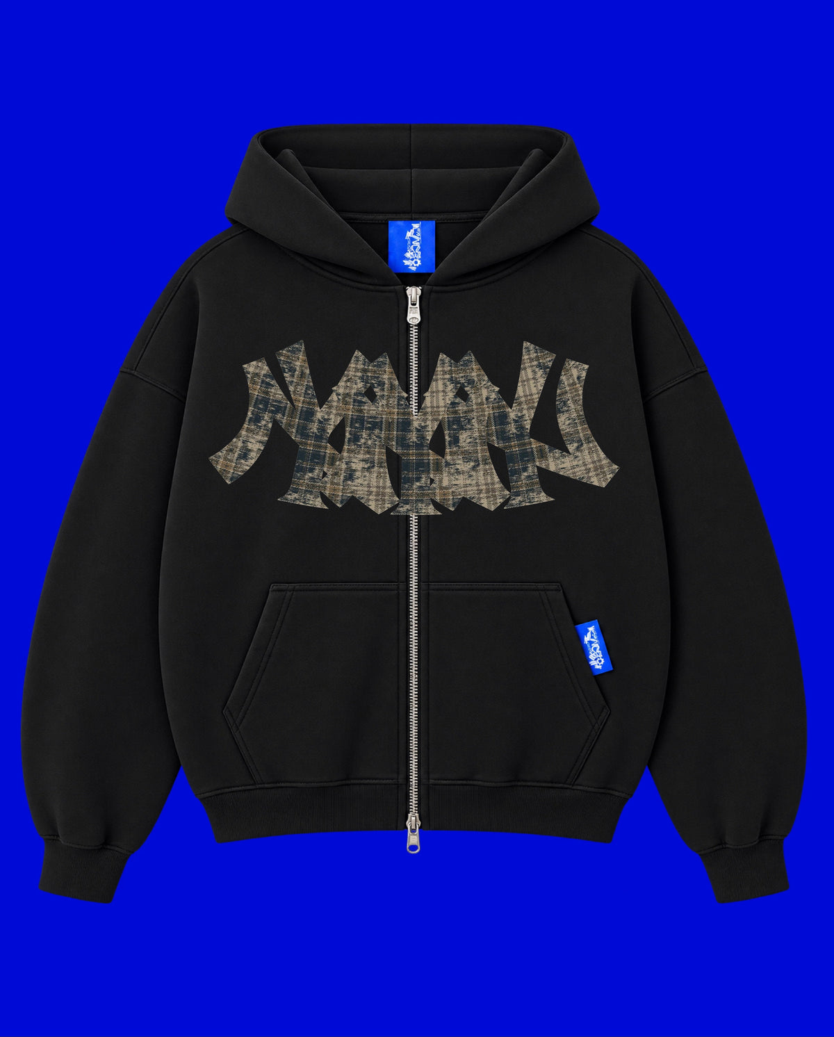 ✱ FULL ZIP HOODIE BOX LOGO  3NY PLAID CAMO OG ✱