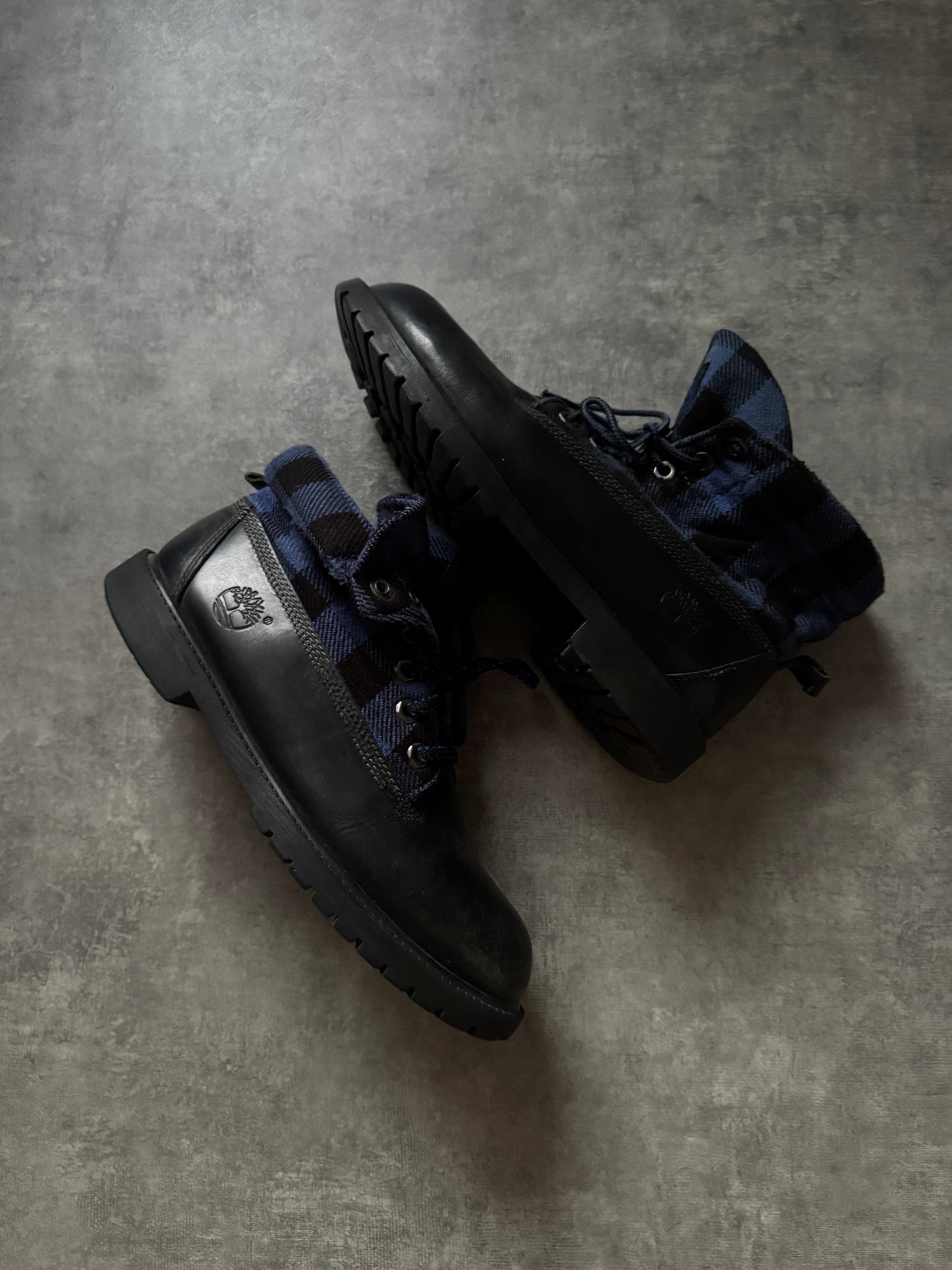 ✱ RARE TIMBERLAND BOOTS CATERPILLAR LEÑADOR BLUE OF BLACK OG ✱