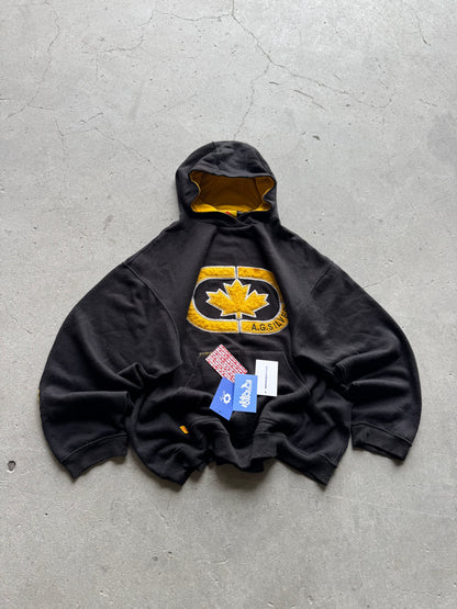 ✱ BOMBER HOODIE A.G.SILVER CANADÁ BLACK 2000’S OG ✱