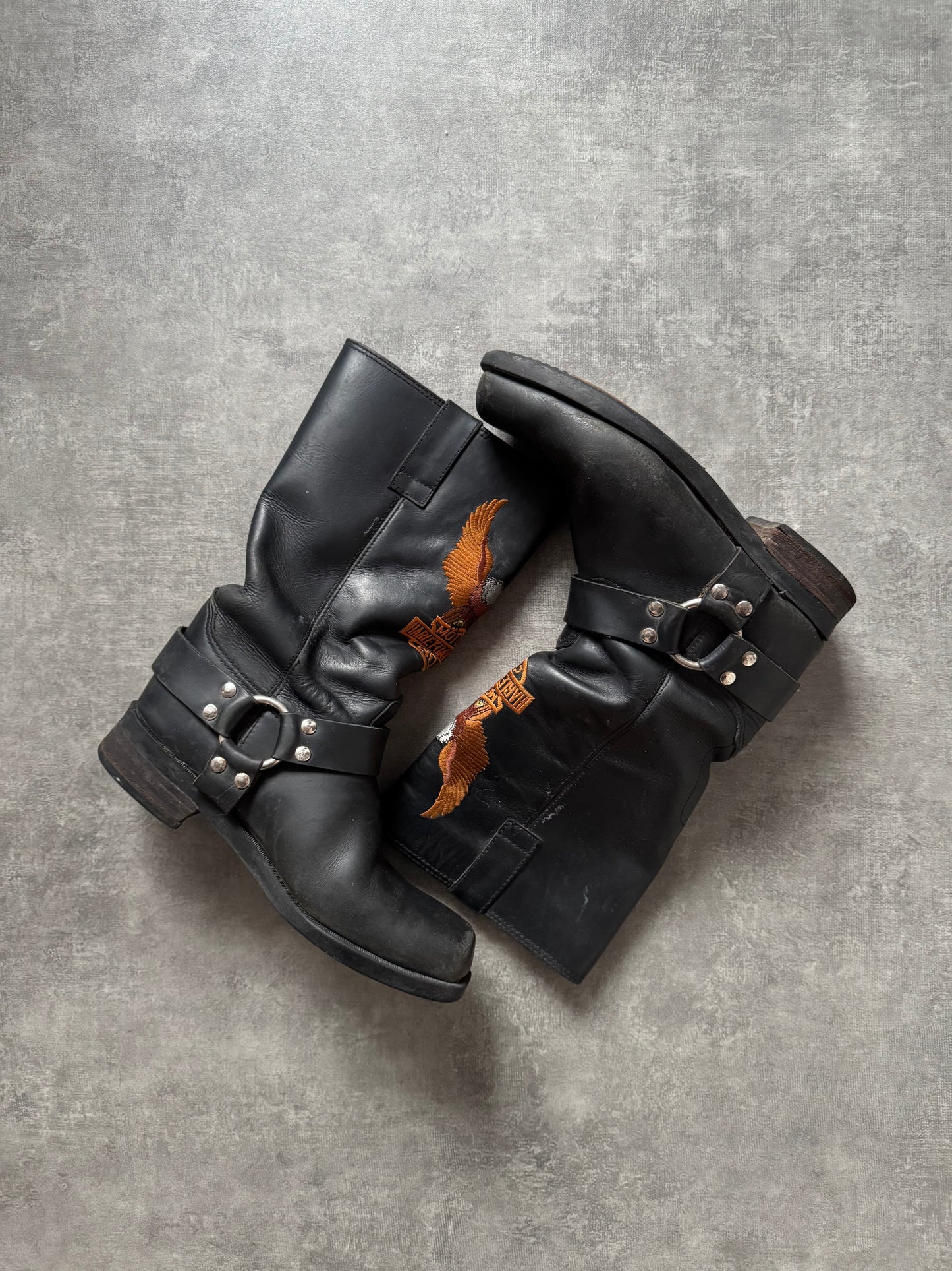 ✱ BOOTS HARLEY DAVIDSON RARE LEATHER TEXANAS OG ✱