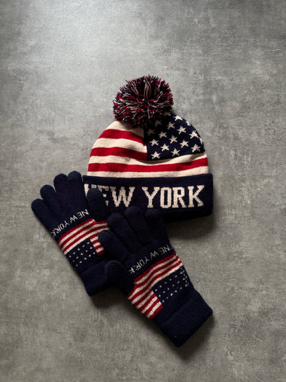 ✱ BEANIE & GUANTES NEW YORK U.S 2000’S OG ✱