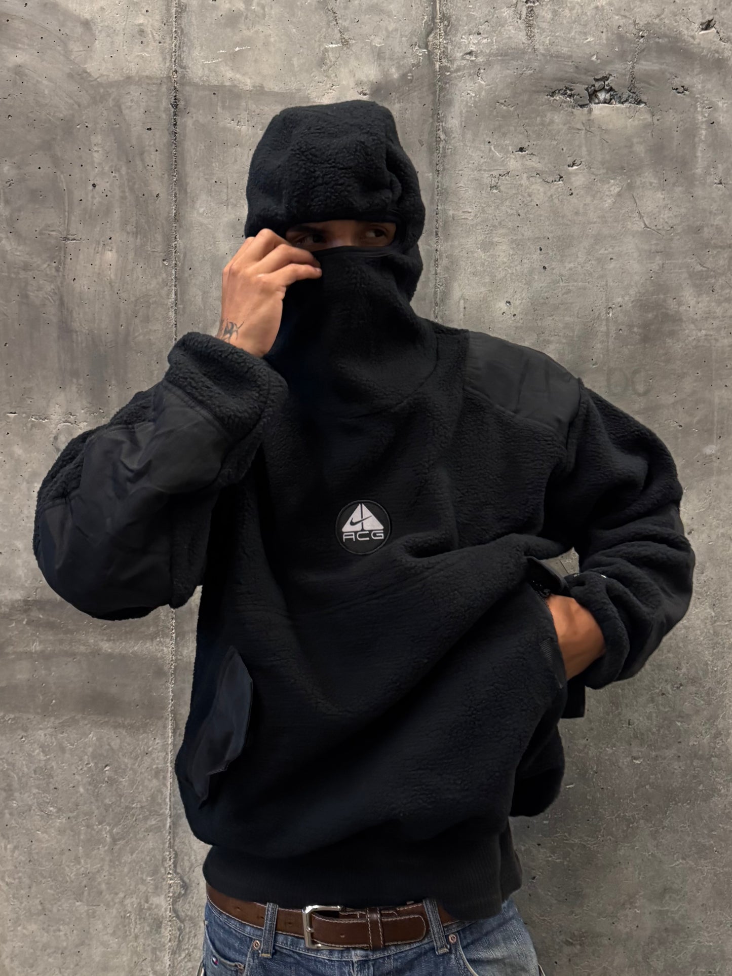 ✱ NIKE ACG JERSEY RETRO FLEECE PULL OVER BLACK ✱