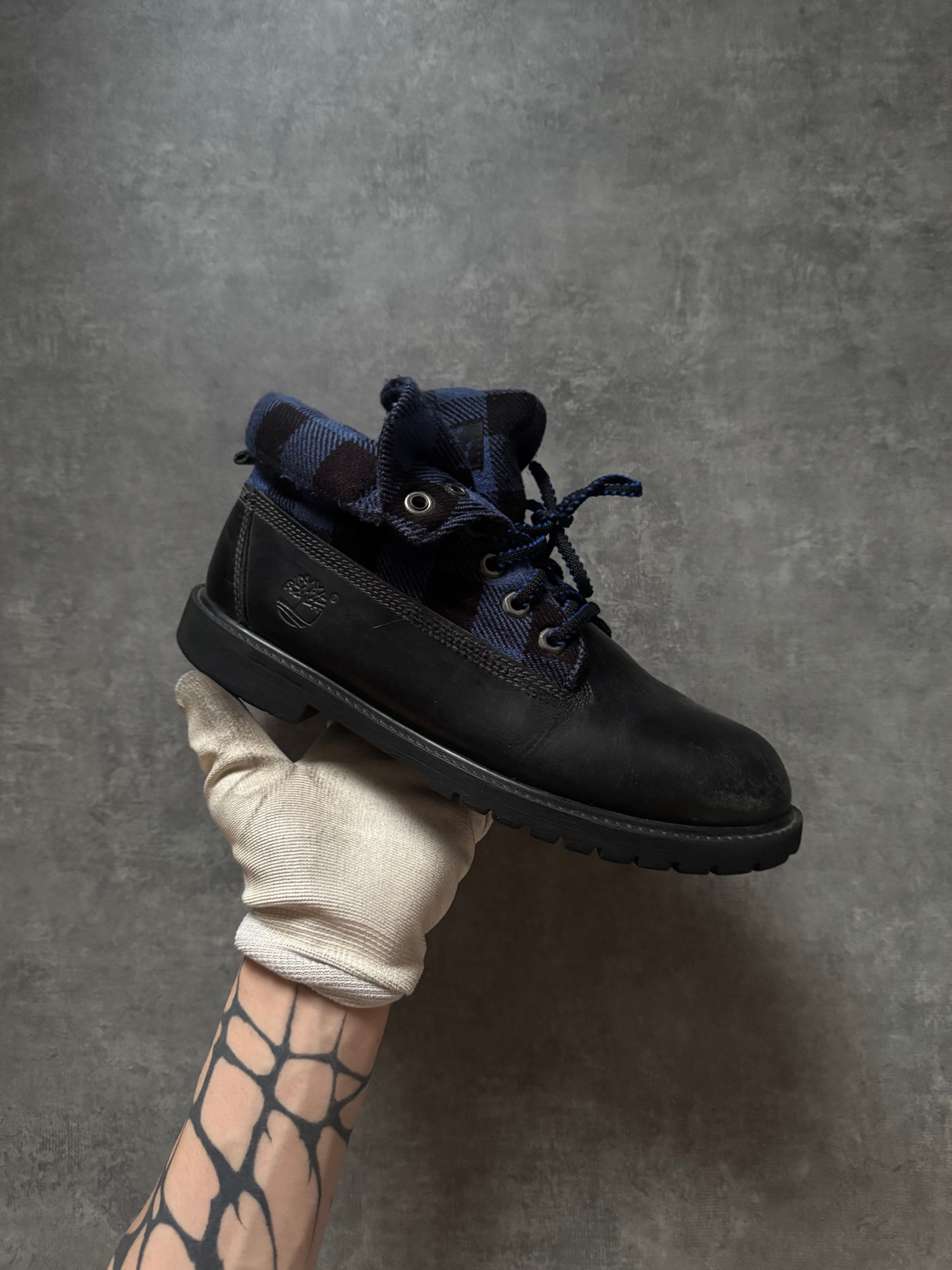 ✱ RARE TIMBERLAND BOOTS CATERPILLAR LEÑADOR BLUE OF BLACK OG ✱