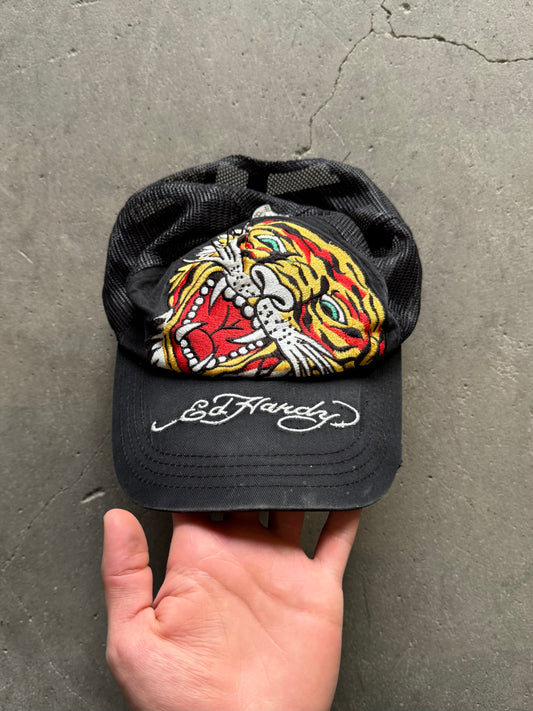 ✱ ED HARDY HAT HARDY BOX LOGO TIGER 2000’S OG ✱