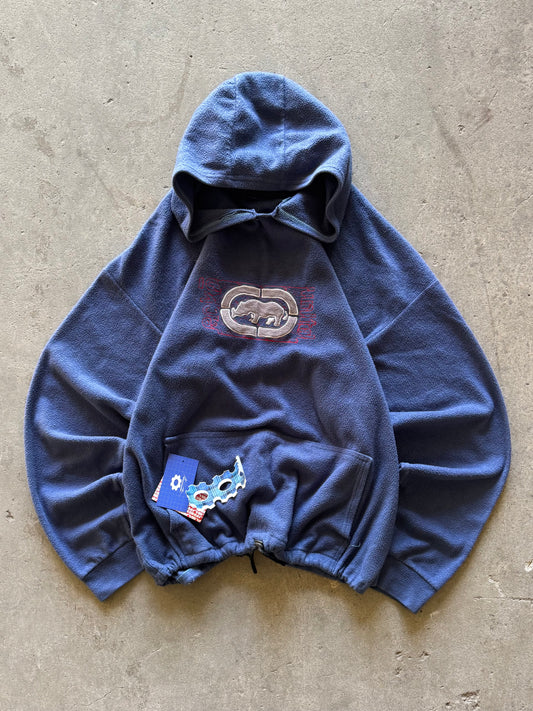 ✱ POLAR HOODIE VINTAGE ECKO BOX LOGO 90’S AZUL MAR OG ✱