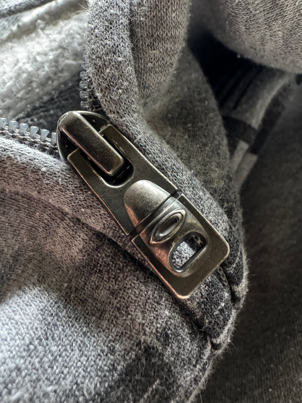 ✱ VINTAGE OAKLEY FULL ZIP HOODIE GRIS BOX LOGO OG ✱