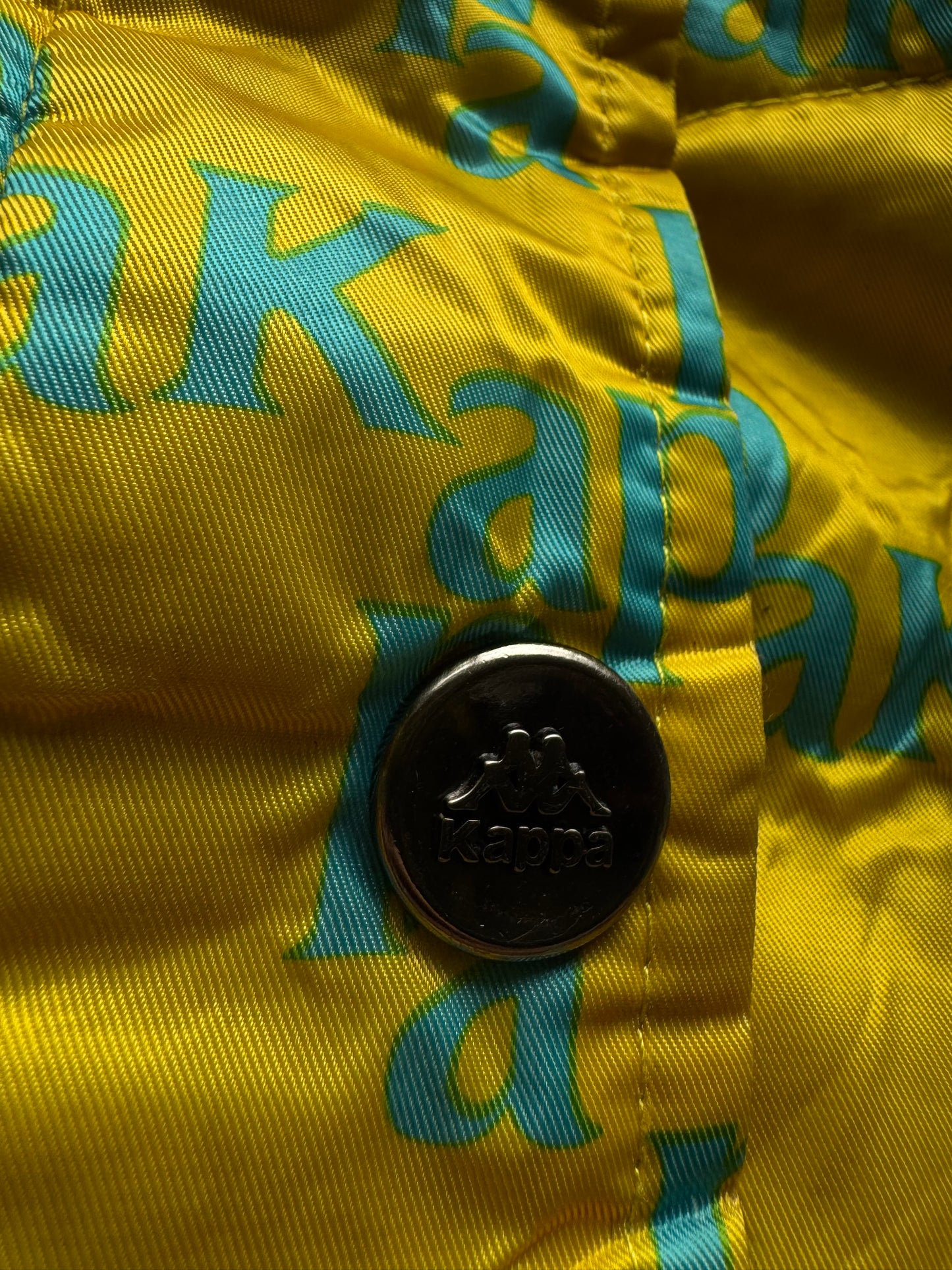 ✱ KAPPA VINTAGE YELLOW PUFFER JACKET BOX LOGO 2000’S OG ✱