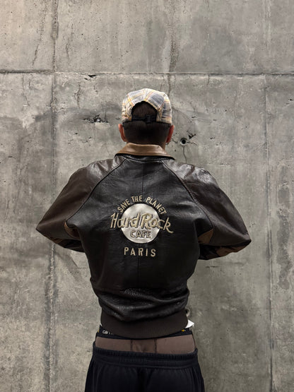 ✱ HARD ROCK CAFÉ PARIS 90’S LEATHER JACKET OG ✱