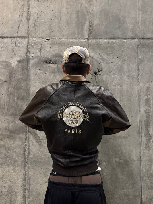 ✱ HARD ROCK CAFÉ PARIS 90’S LEATHER JACKET OG ✱