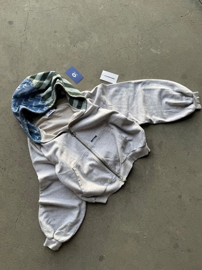 ✱ SCUFFERS NOWHERE GREY MALANGE ZIPPED HOODIE OG ✱