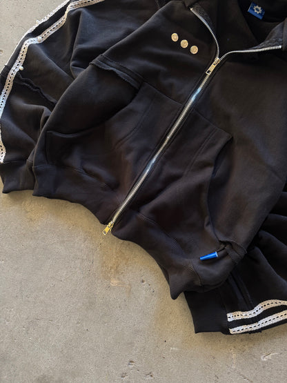 ✱ ARCHIF CASE DOUBLE ZIPPER CUSTOM ADIDAS 1&1 BLACK OG ✱
