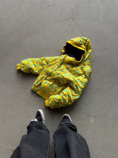 ✱ KAPPA VINTAGE YELLOW PUFFER JACKET BOX LOGO 2000’S OG ✱